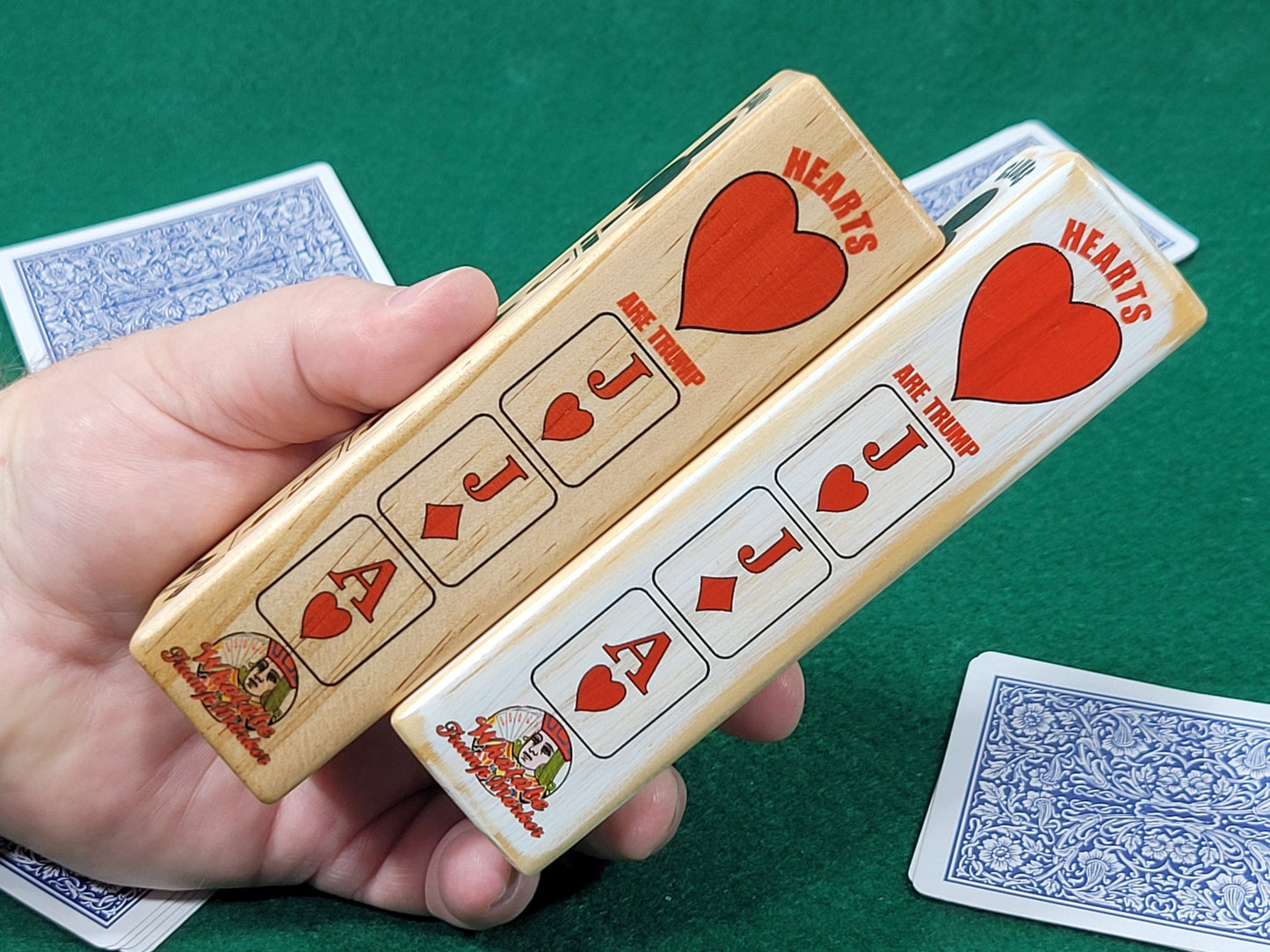 Euchre Suited Trump Club: Wood, Card Ranking Indicator - Made in USA