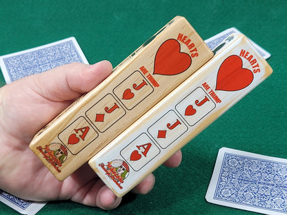 Euchre Suited Trump Club: Wood, Card Ranking Indicator - Made in USA
