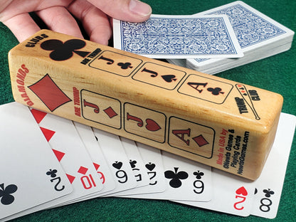 Euchre Suited Trump Club: Wood, Card Ranking Indicator - Made in USA