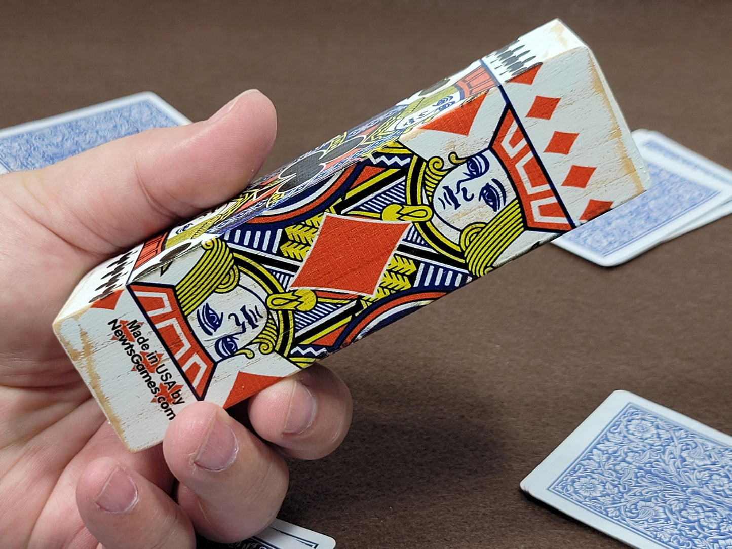 Jacks are Better Poker Gift Suit Indicator: Wood Playing Card Guard
