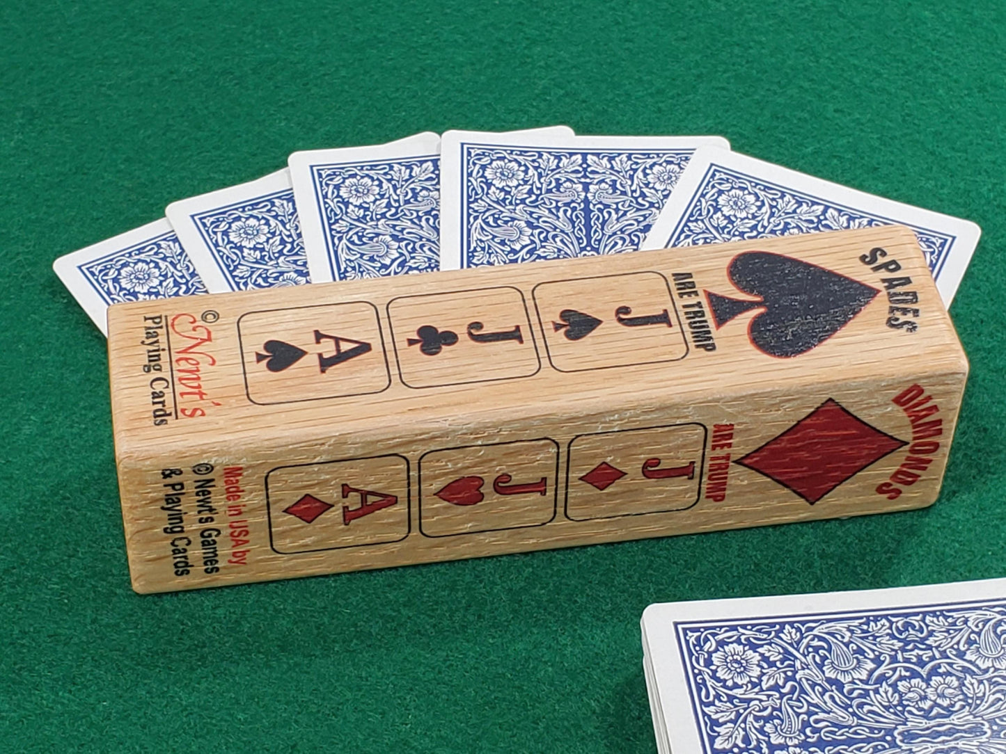Euchre Suited Trump Club: Wood, Card Ranking Indicator - Made in USA