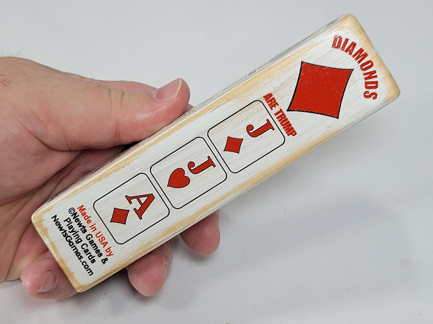 Euchre Suited Trump Club: Wood, Card Ranking Indicator - Made in USA