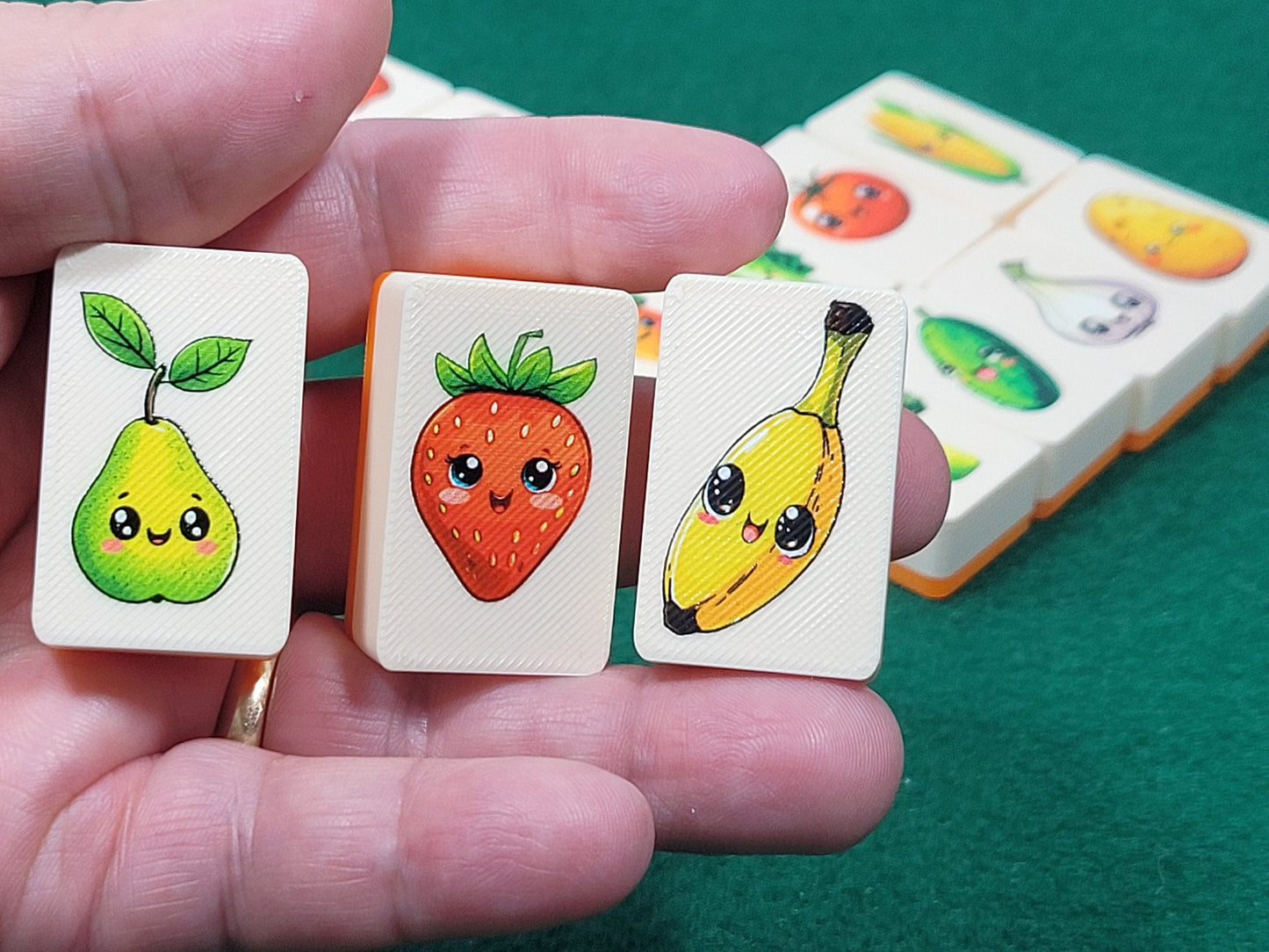 Fruit & Veggie Mahjong Tile Game: Seaside Escape, Made in USA
