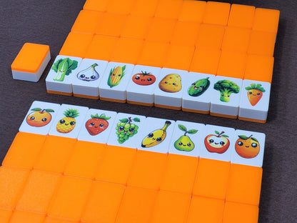 Fruit & Veggie Mahjong Tile Game: Seaside Escape, Made in USA