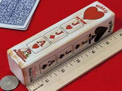 Euchre Suited Trump Club: Wood, Card Ranking Indicator - Made in USA