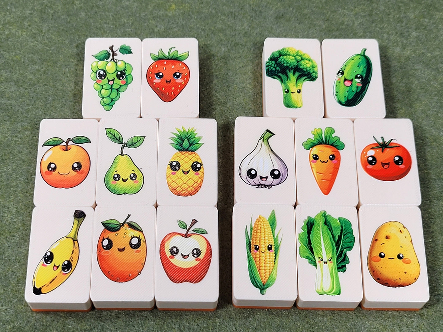 Fruit & Veggie Mahjong Tile Game: Seaside Escape, Made in USA