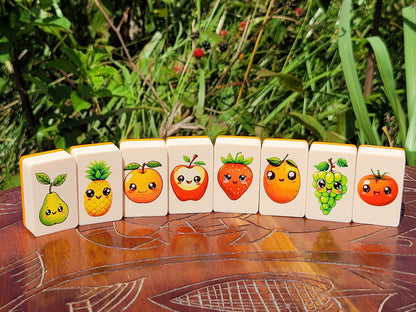 Fruit & Veggie Mahjong Tile Game: Seaside Escape, Made in USA