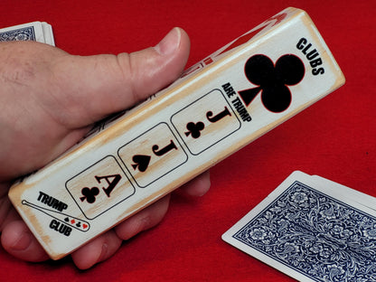Euchre Suited Trump Club: Wood, Card Ranking Indicator - Made in USA
