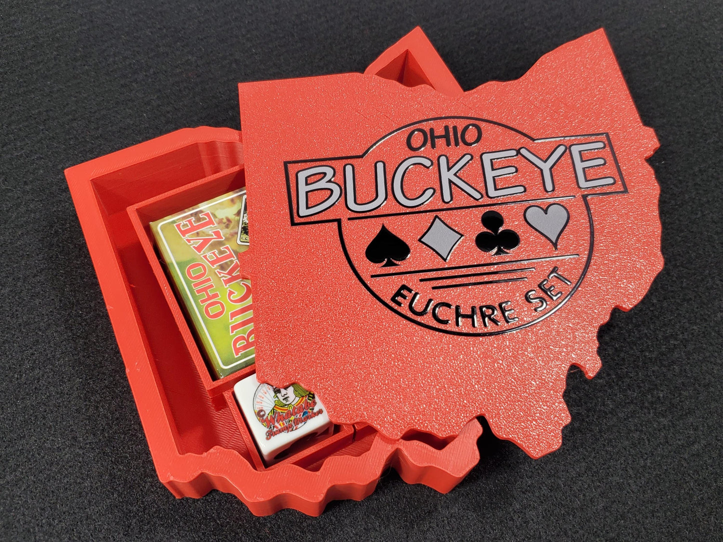 Ohio Buckeye Euchre Card Box Set: Includes Buckeye Trivia Cards & Trump Markers