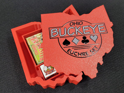 Ohio Buckeye Euchre Card Box Set: Includes Buckeye Trivia Cards & Trump Markers