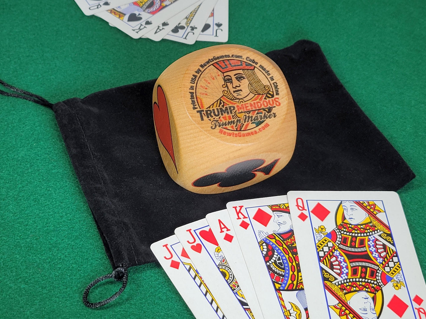 Maple Wood Trump Indicator: Original Trumpmendous suited marker for playing card games (2.5 inch)