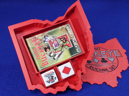 Ohio Buckeye Euchre Card Box Set: Includes Buckeye Trivia Cards & Trump Markers