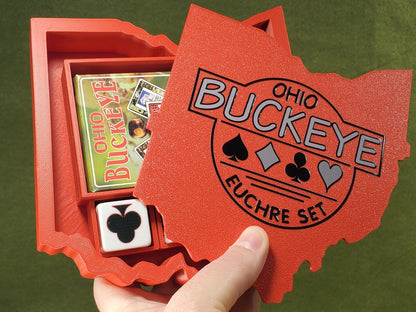 Ohio Buckeye Euchre Card Box Set: Includes Buckeye Trivia Cards & Trump Markers