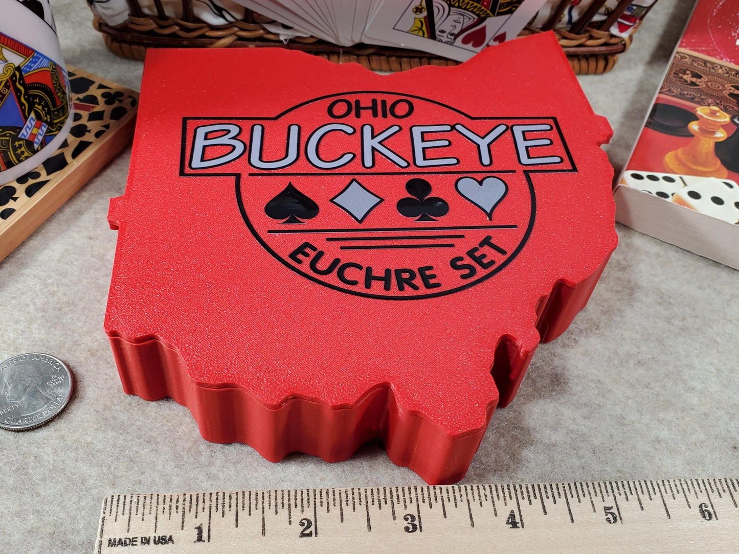 Ohio Buckeye Euchre Card Box Set: Includes Buckeye Trivia Cards & Trump Markers