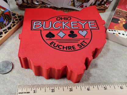 Ohio Buckeye Euchre Card Box Set: Includes Buckeye Trivia Cards & Trump Markers