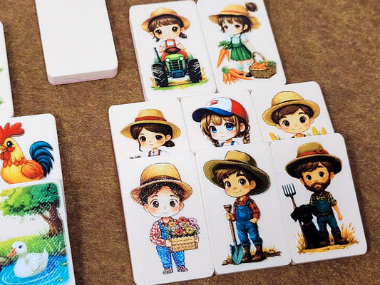 Chibi Farm Character Mahjong Tile Game: Seaside Escape, Memory Match - Made in USA