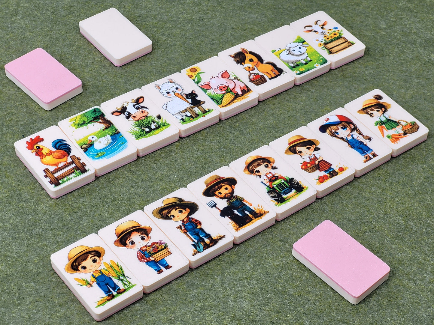 Chibi Farm Character Mahjong Tile Game: Seaside Escape, Memory Match - Made in USA