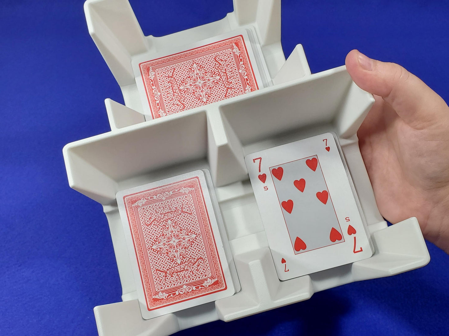 9-Deck Playing Card Tray: Canasta, Hand & Foot, Samba - Made in USA