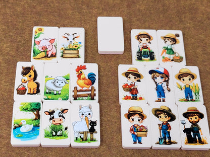 Chibi Farm Character Mahjong Tile Game: Seaside Escape, Memory Match - Made in USA
