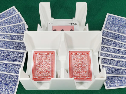 9-Deck Playing Card Tray: Canasta, Hand & Foot, Samba - Made in USA
