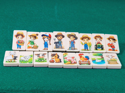 Chibi Farm Character Mahjong Tile Game: Seaside Escape, Memory Match - Made in USA