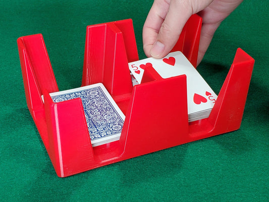 Six-Deck Playing Card Tray: Keeps Draw/Discard Piles Organized, Made in USA
