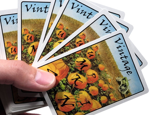 Vintage Pumpkin Playing Cards: Old-Fashioned Art Deck