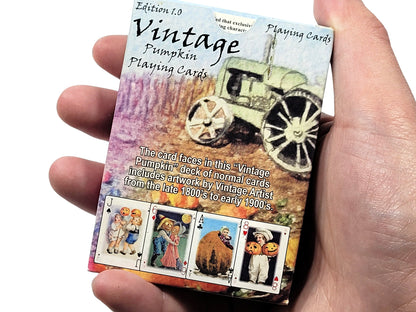 Vintage Pumpkin Playing Cards: Old-Fashioned Art Deck