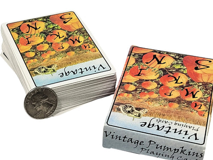 Vintage Pumpkin Playing Cards: Old-Fashioned Art Deck