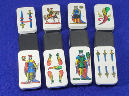Italian Playing Card Dominoes: Vintage Neapolitan Art, Scopa Briscola Games