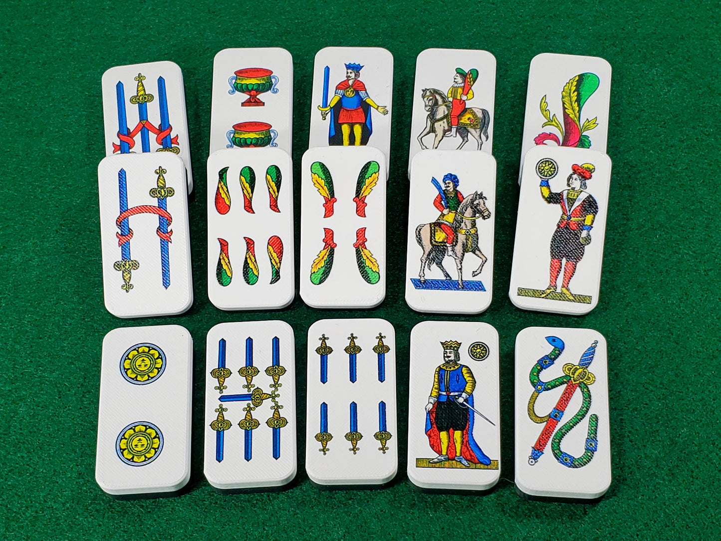 Italian Playing Card Dominoes: Vintage Neapolitan Art, Scopa Briscola Games