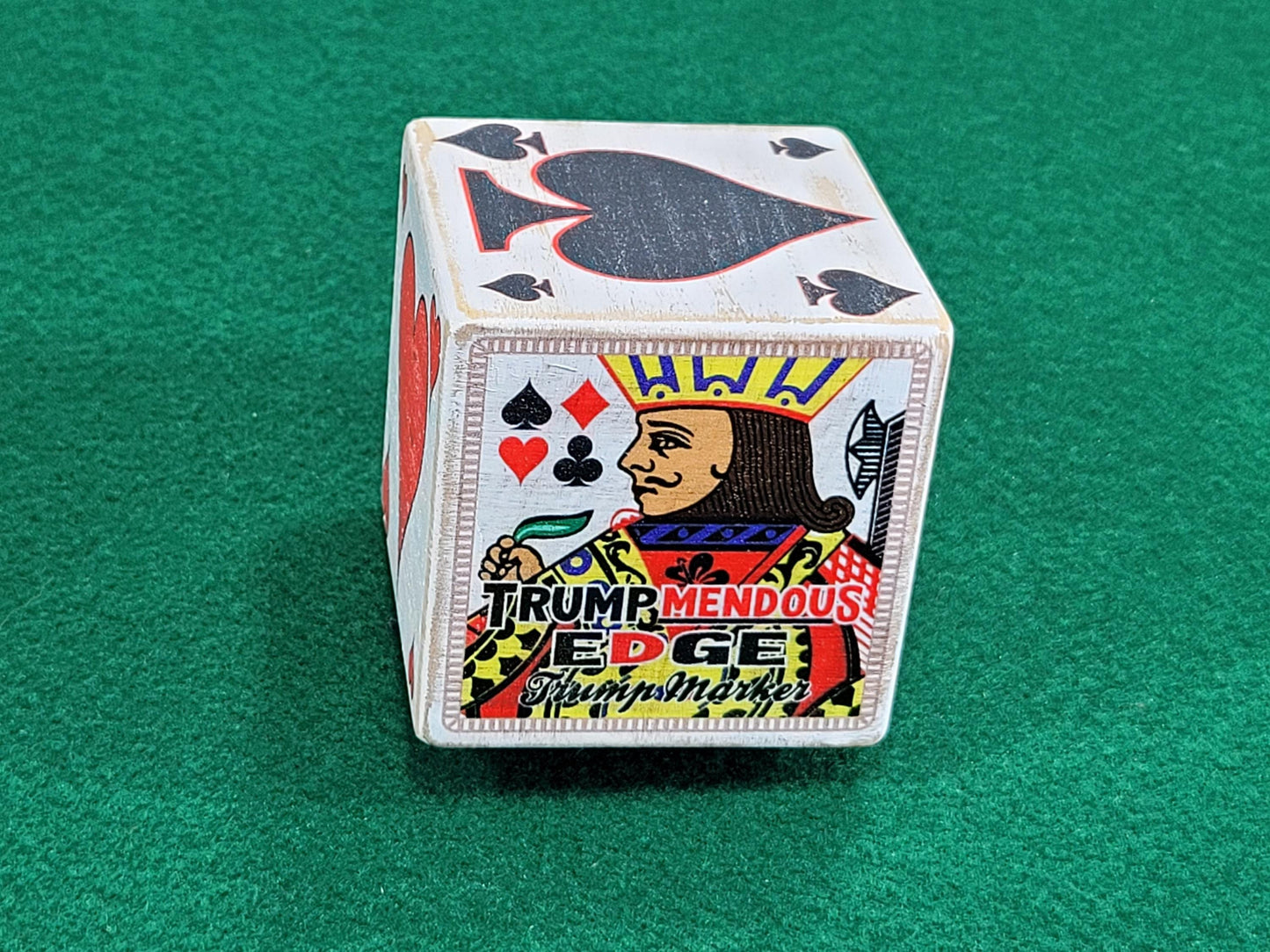 Suited Trump Indicator: Trumpmendous EDGE Maple Wood Card Game Marker - Made in USA
