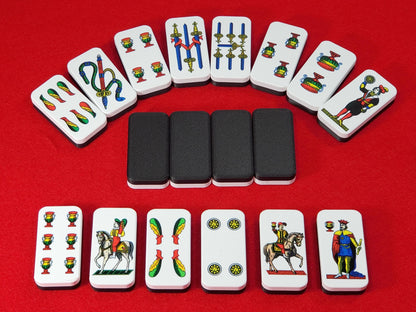 Italian Playing Card Dominoes: Vintage Neapolitan Art, Scopa Briscola Games