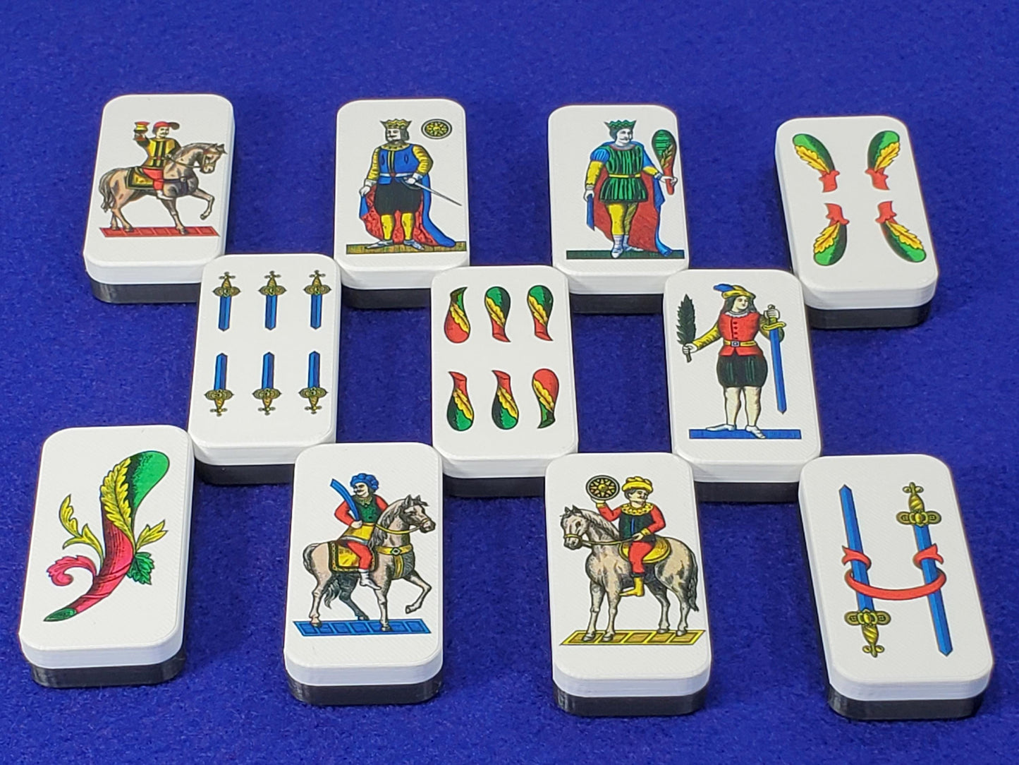 Italian Playing Card Dominoes: Vintage Neapolitan Art, Scopa Briscola Games