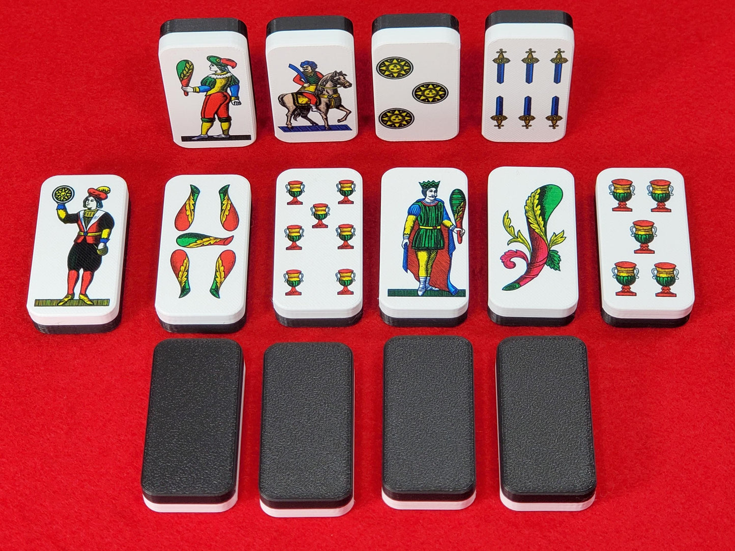 Italian Playing Card Dominoes: Vintage Neapolitan Art, Scopa Briscola Games