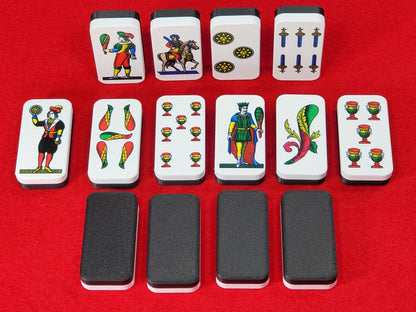 Italian Playing Card Dominoes: Vintage Neapolitan Art, Scopa Briscola Games