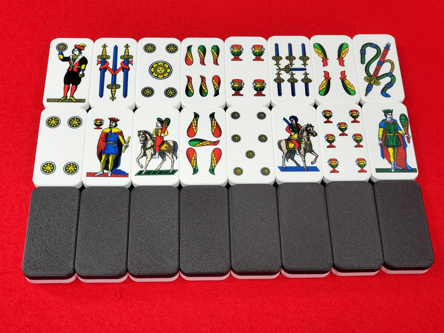 Italian Playing Card Dominoes: Vintage Neapolitan Art, Scopa Briscola Games