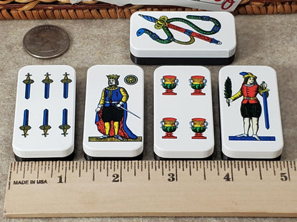 Italian Playing Card Dominoes: Vintage Neapolitan Art, Scopa Briscola Games
