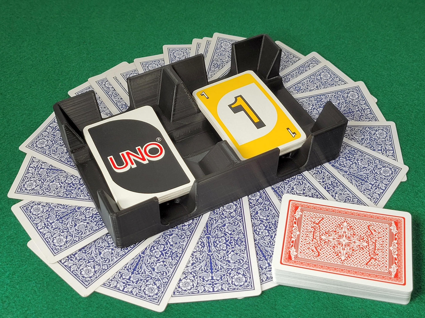 Playing Card Tray: Canasta, Rummy, Skip-Bo, UNO - Made in USA