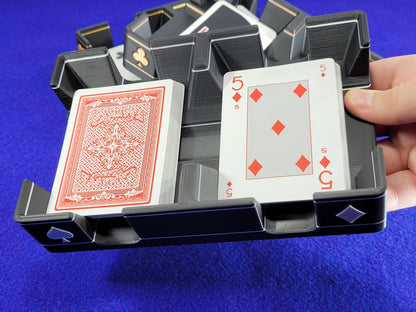 Gilded Playing Card Tray: Shiny Suits Design, Draw & Discard - Made in USA
