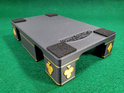 Gilded Playing Card Tray: Shiny Suits Design, Draw & Discard - Made in USA
