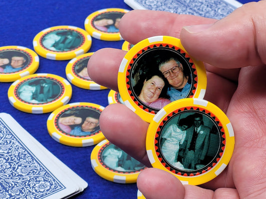 Personalized Photo Poker Chips: Custom Casino Game Gift