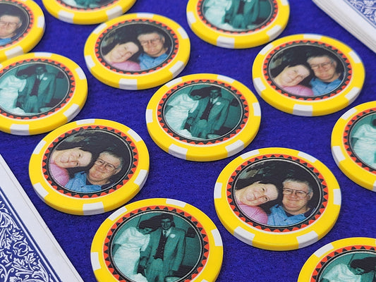 Personalized Photo Poker Chips: Custom Casino Game Gift