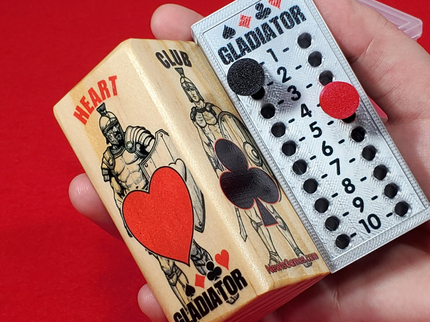 Gladiator Suited Marker and Scorekeeper Gift Set for Euchre Card Games