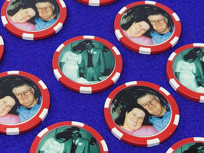 Personalized Photo Poker Chips: Custom Casino Game Gift