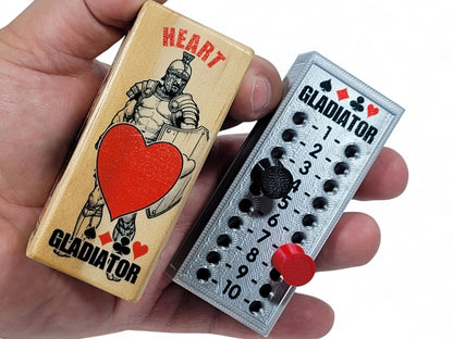Gladiator Suited Marker and Scorekeeper Gift Set for Euchre Card Games