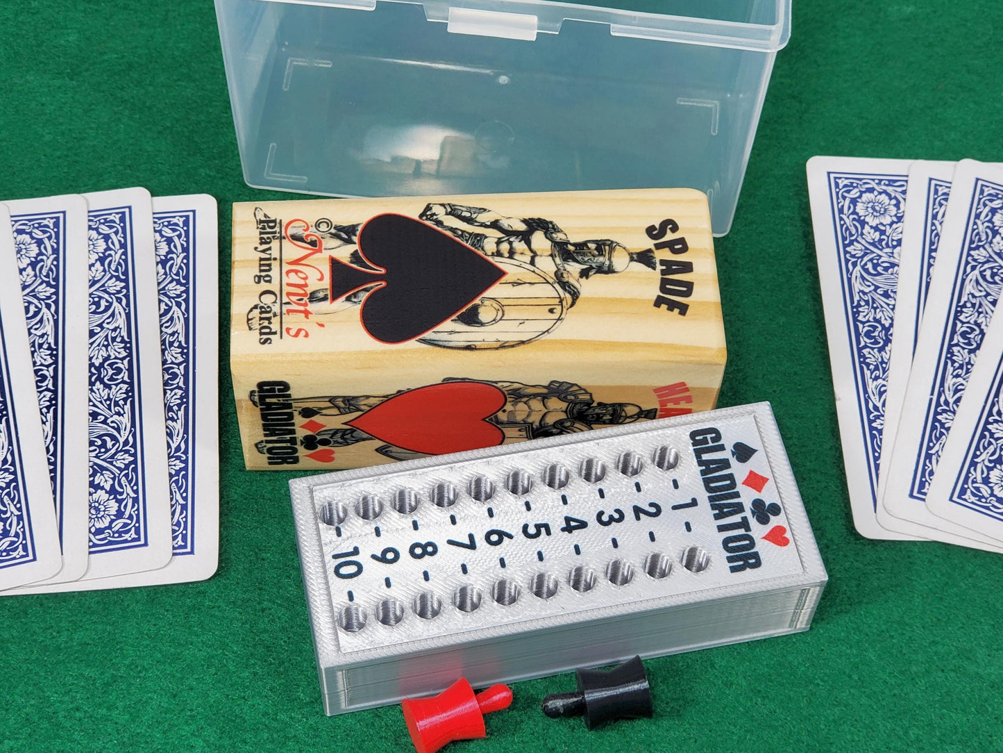 Gladiator Suited Marker and Scorekeeper Gift Set for Euchre Card Games