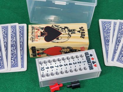 Gladiator Suited Marker and Scorekeeper Gift Set for Euchre Card Games