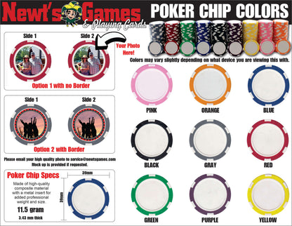 Personalized Photo Poker Chips: Custom Casino Game Gift