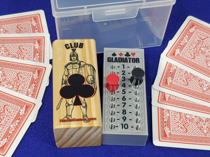 Gladiator Suited Marker and Scorekeeper Gift Set for Euchre Card Games
